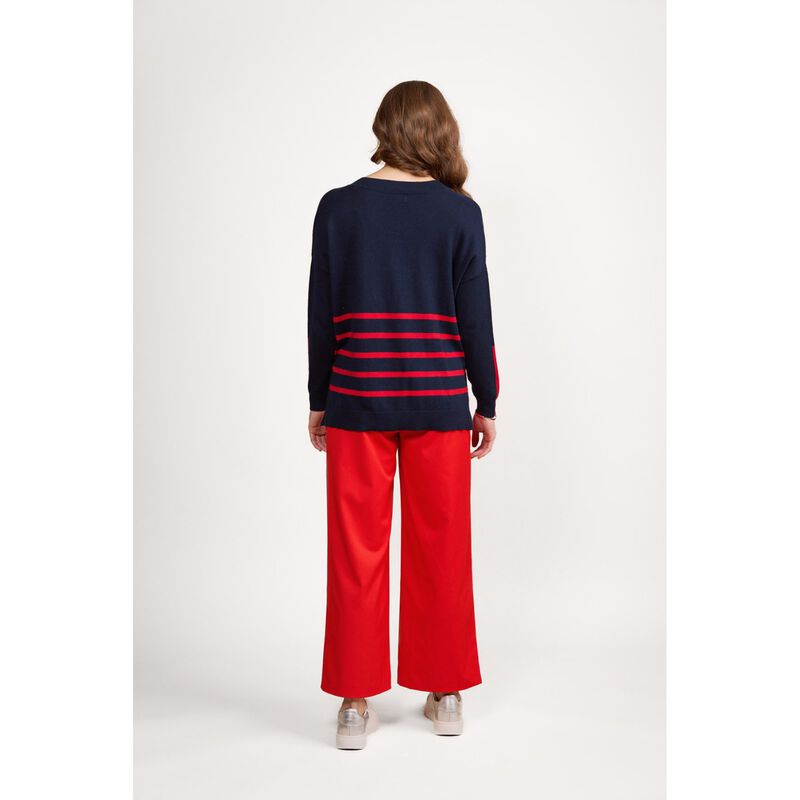 Vassalli Relaxed V Neck Sweater image number 1